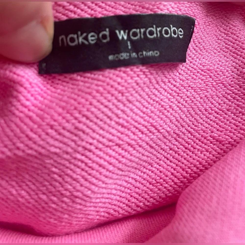 New Naked Wardrobe Women Pink Hoodie Size Large - Picture 5 of 9